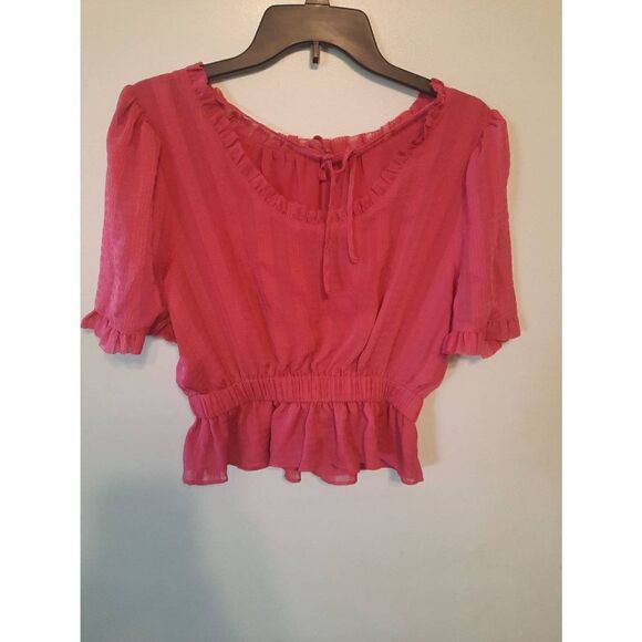 Ann Taylor Petite Size SP Small Pink Blouse Shirt - Picture 3 of 4